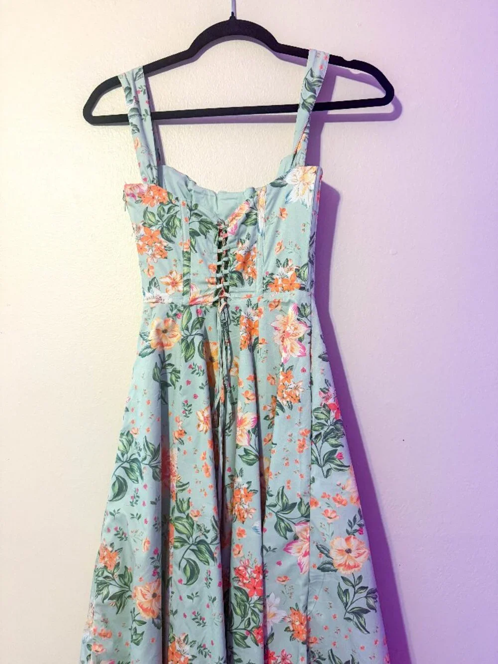 HOUSE OF CB Saira Floral Lace-Up Corset Cocktail Dress (XS) *NWOT* - Picture 11 of 13